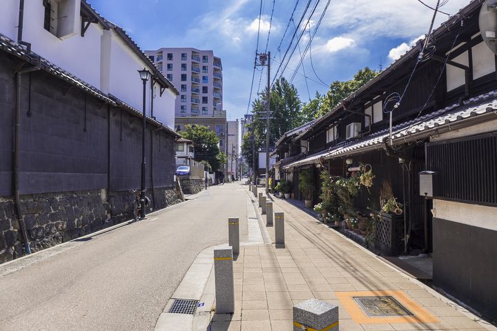 四間道の歴史的な町並み