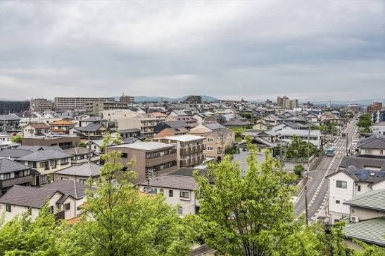 高台から望む名古屋市天白区の住宅街